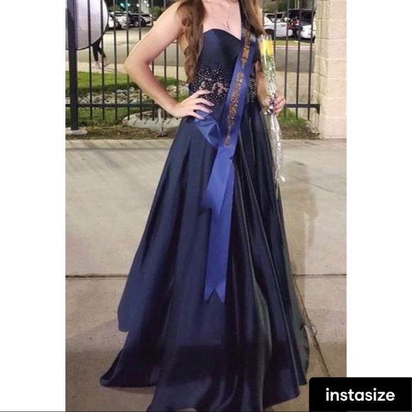 Blondie Nites Dresses & Skirts - Dillard’s Navy Blue Prom Dress